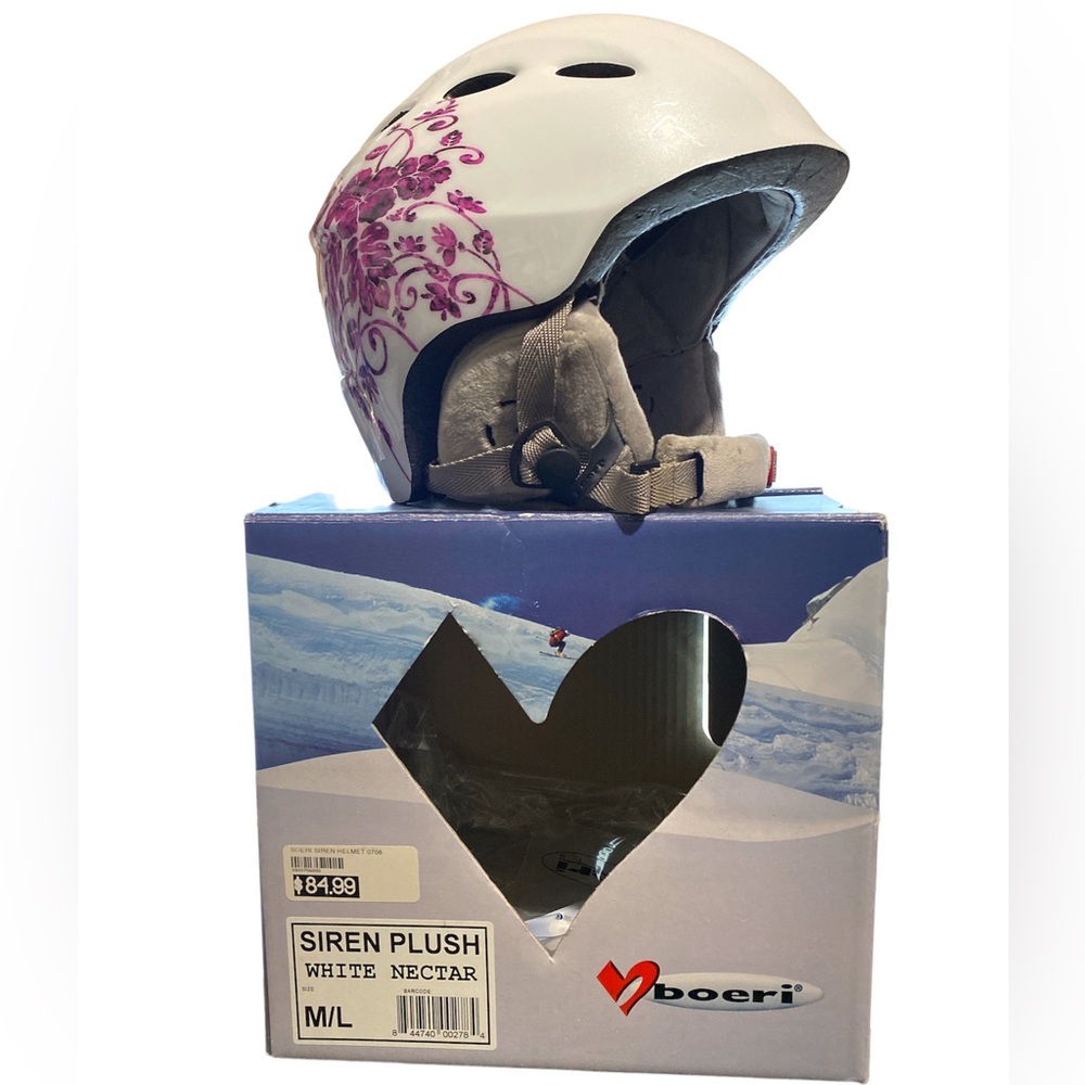Women's M/L Boeri Siren Plush White Nectar Ski/Snowboard Helmet